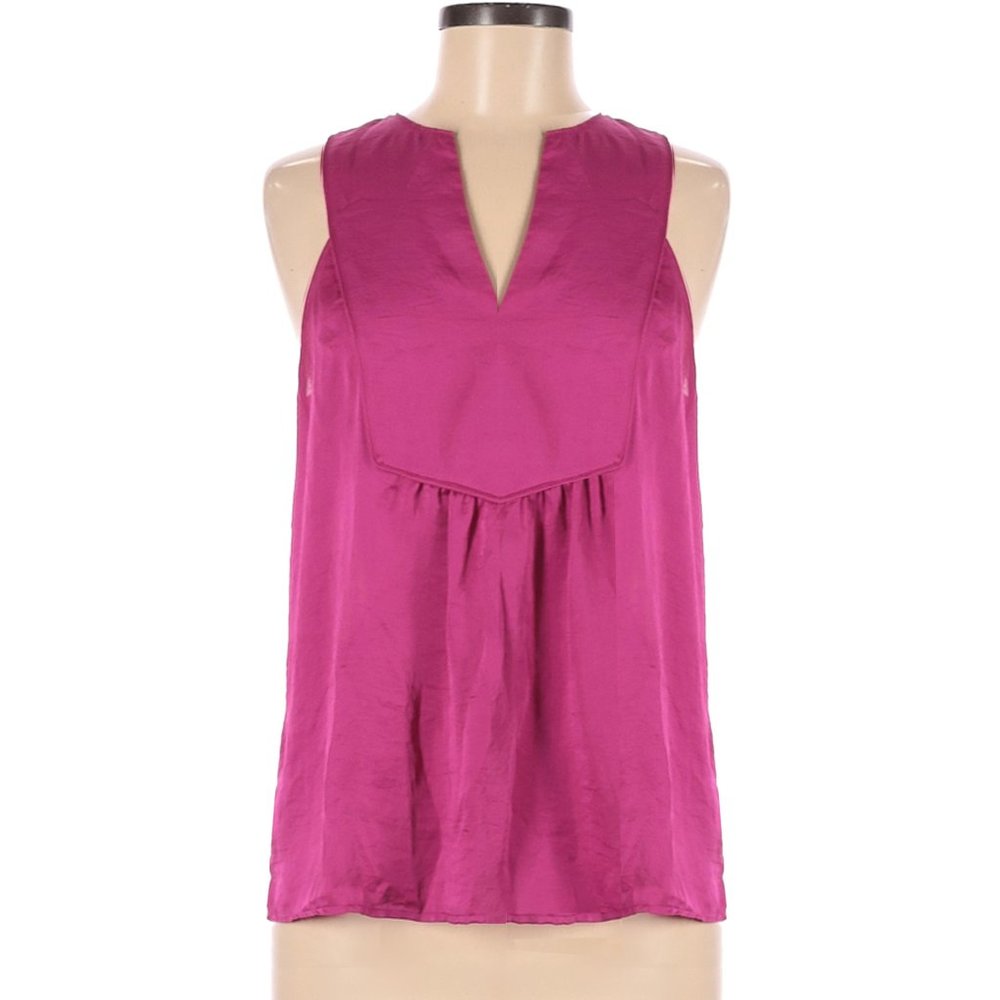 Anthropologie Pink Sateen Top - Size 8